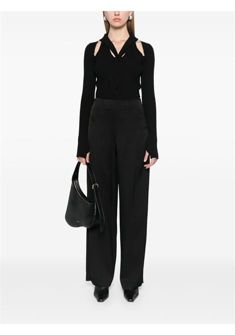 pantaloni talia donna neri in viscosa LOULOU DE SAISON | TALIABLACK